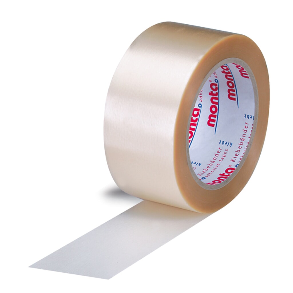Klebeband monta, PVC, 65 µ, BxL 50 mm x 66 lfm, transparent, 24 Stk/VE Produktabbildung: Klebeband monta, PVC, 65 µ, BxL 50 mm x 66 lfm, transparent, 24 Stk/VE
