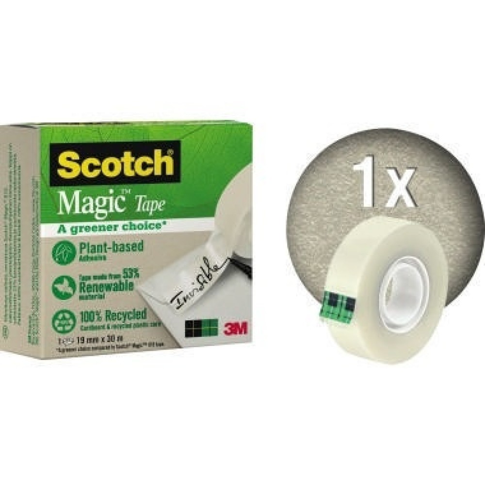 Produktabbildung: Scotch Klebefilm Magic A greener choice 90091930 matt transparent