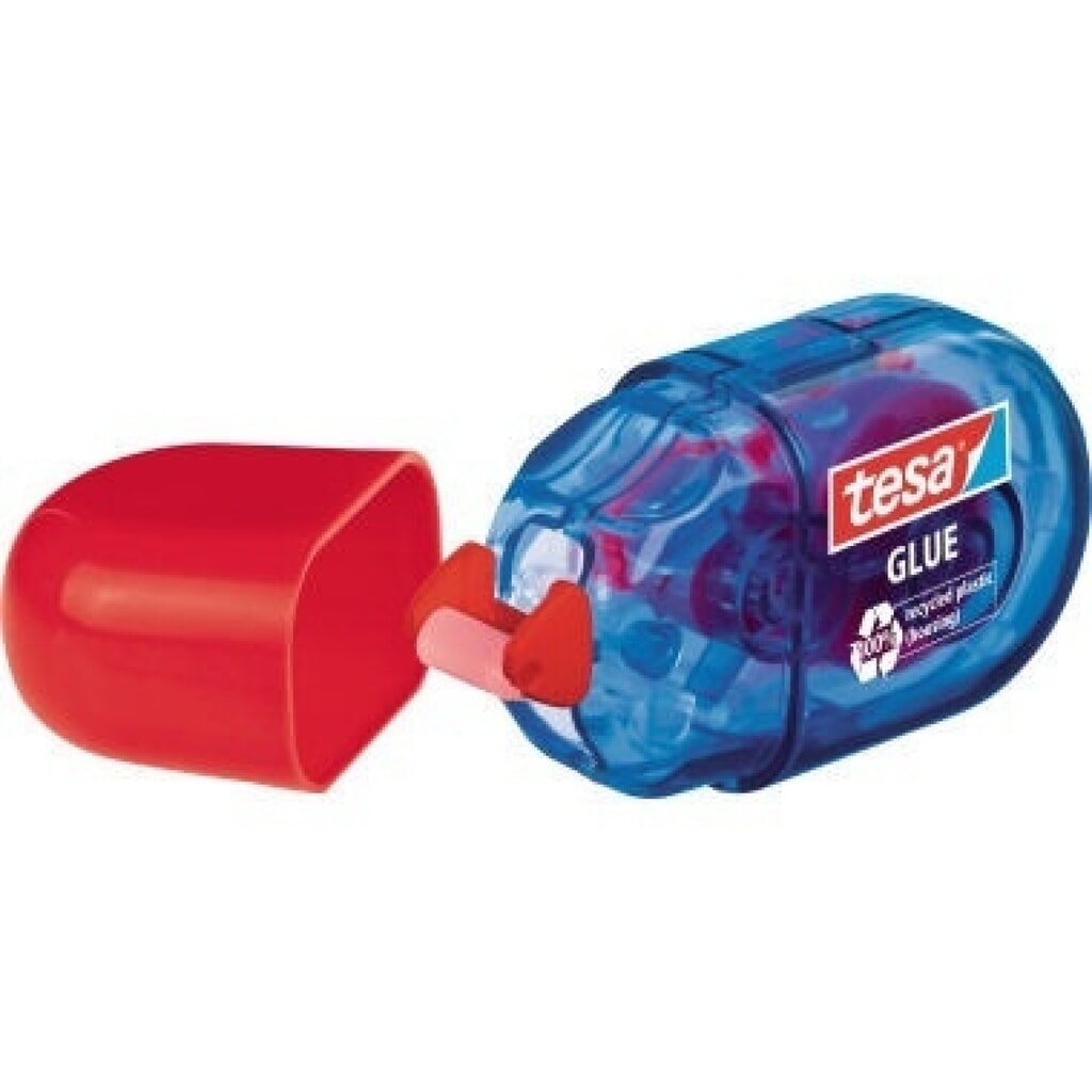 tesa® Kleberoller ecoLogo 59819 5mmx6m rot Produktabbildung: tesa® Kleberoller ecoLogo 59819 5mmx6m rot