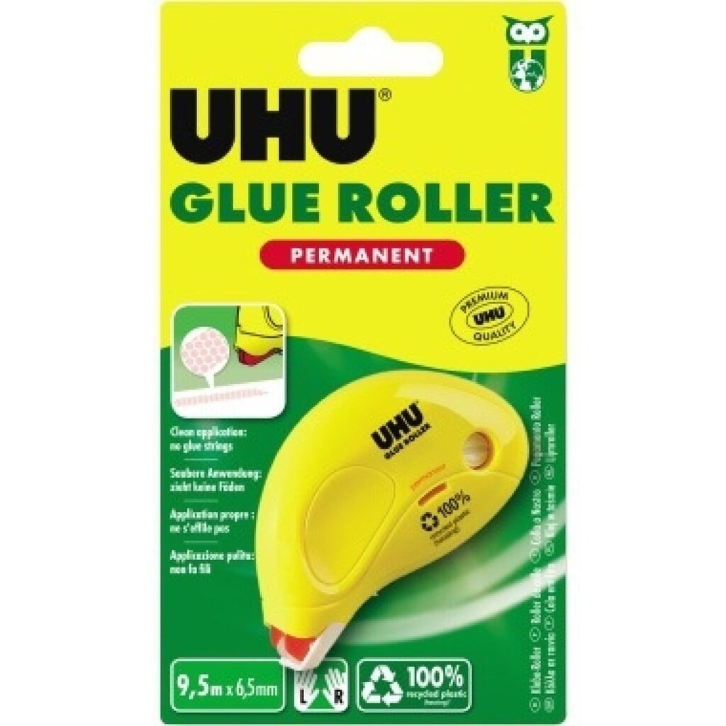 UHU Kleberoller Dry&Clean 50465 perm. Einweg Produktabbildung: UHU Kleberoller Dry&Clean 50465 perm. Einweg
