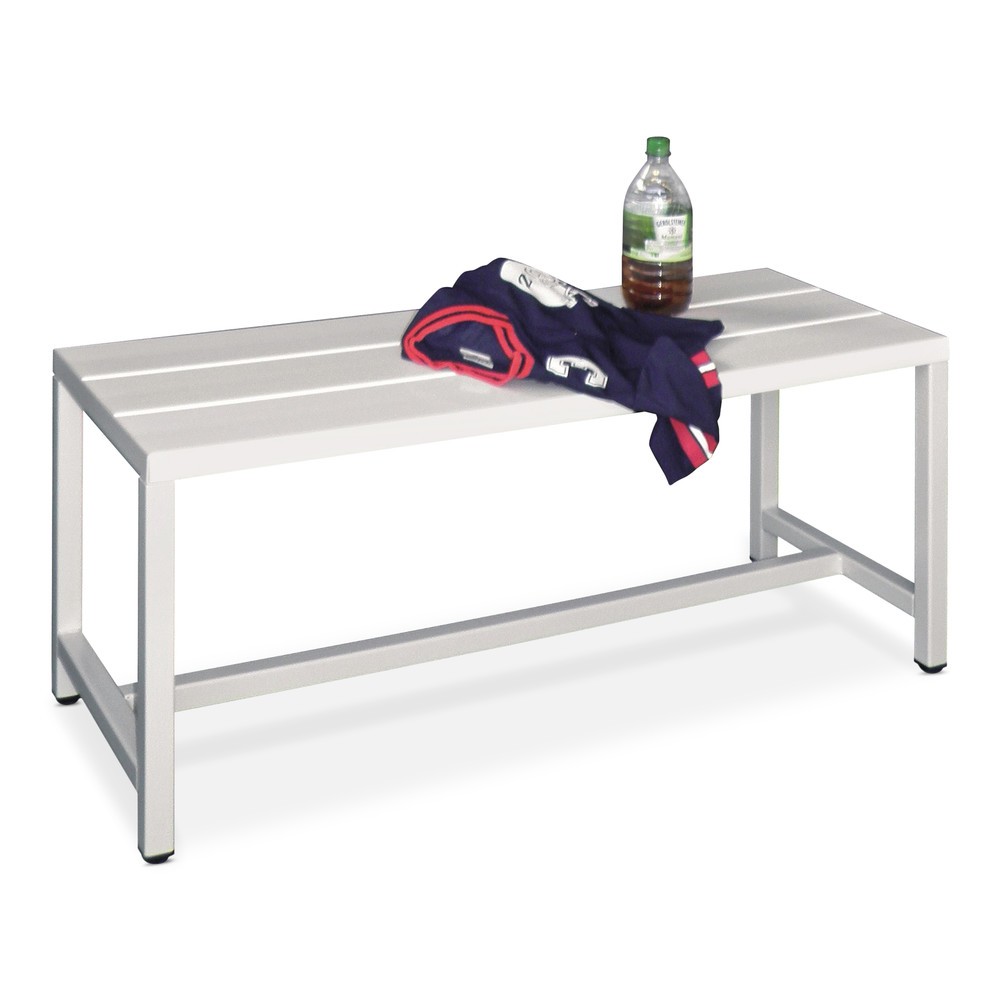 Product afbeelding: Kleedkamerbank PAVOY, lengte 1.000 mm, zonder schoenenrek, zuiver wit