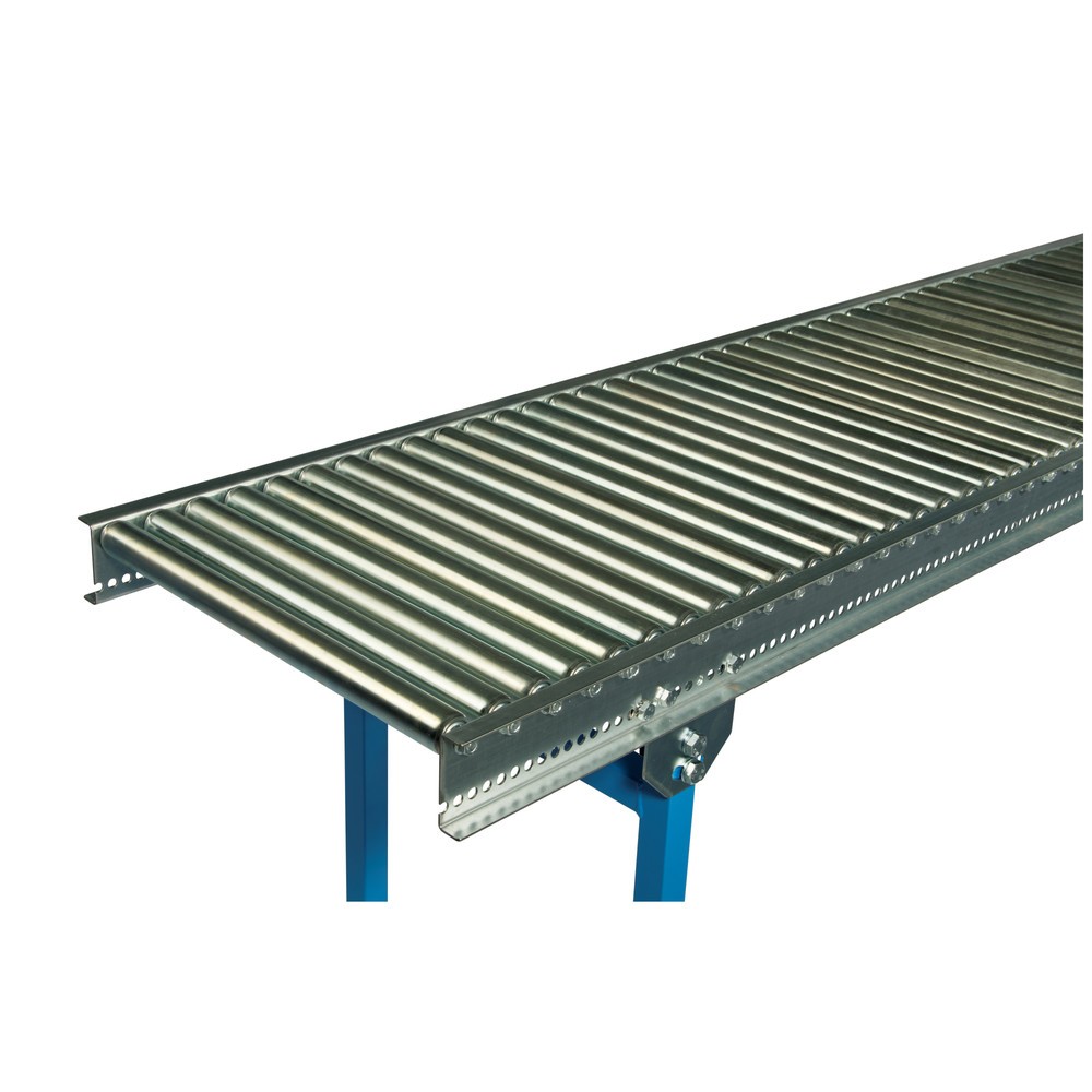 Produktabbildung: Klein-Rollenbahn, Stahlrohrrollen, Gewindeachse, Ø 30 mm, LxB 1.000 x 200 mm