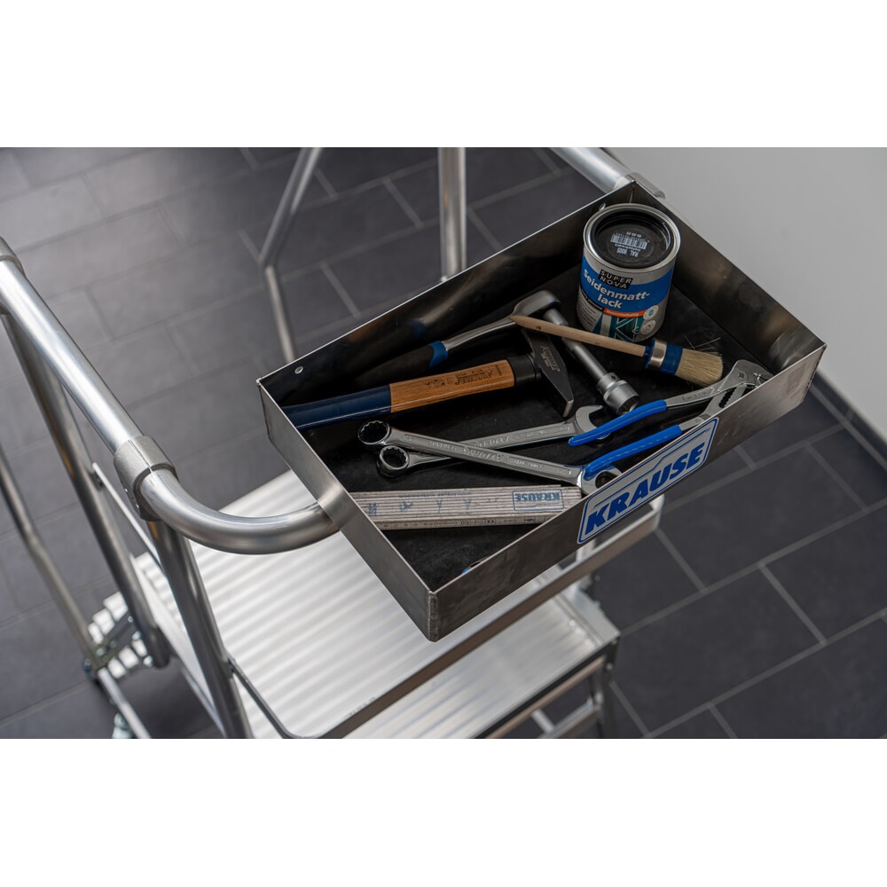 Produktabbildung Nr. 3: Klemmbare Werkzeug-Ablageschale für KRAUSE® STABILO Podestleiter