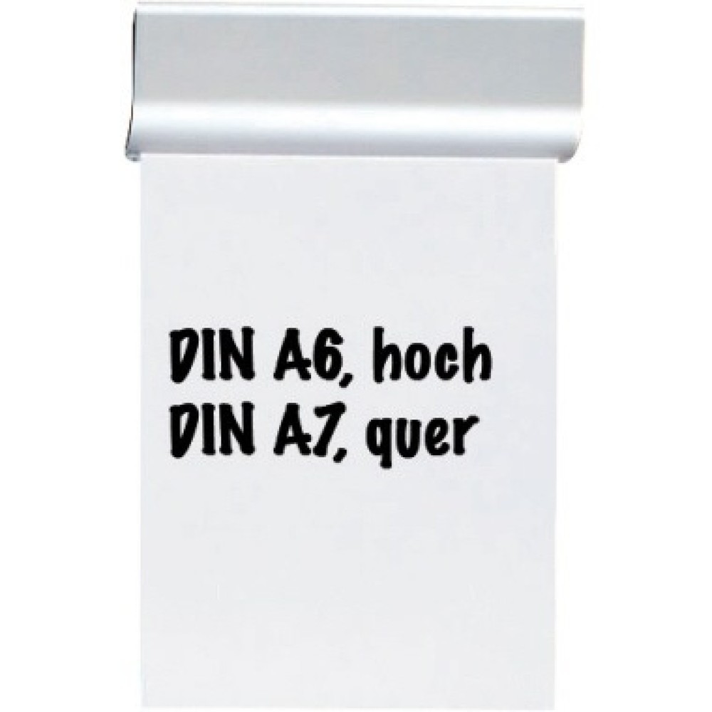 Produktabbildung: MAUL Papierklemmschiene 6246608 DIN A6 Aluminium matt silber