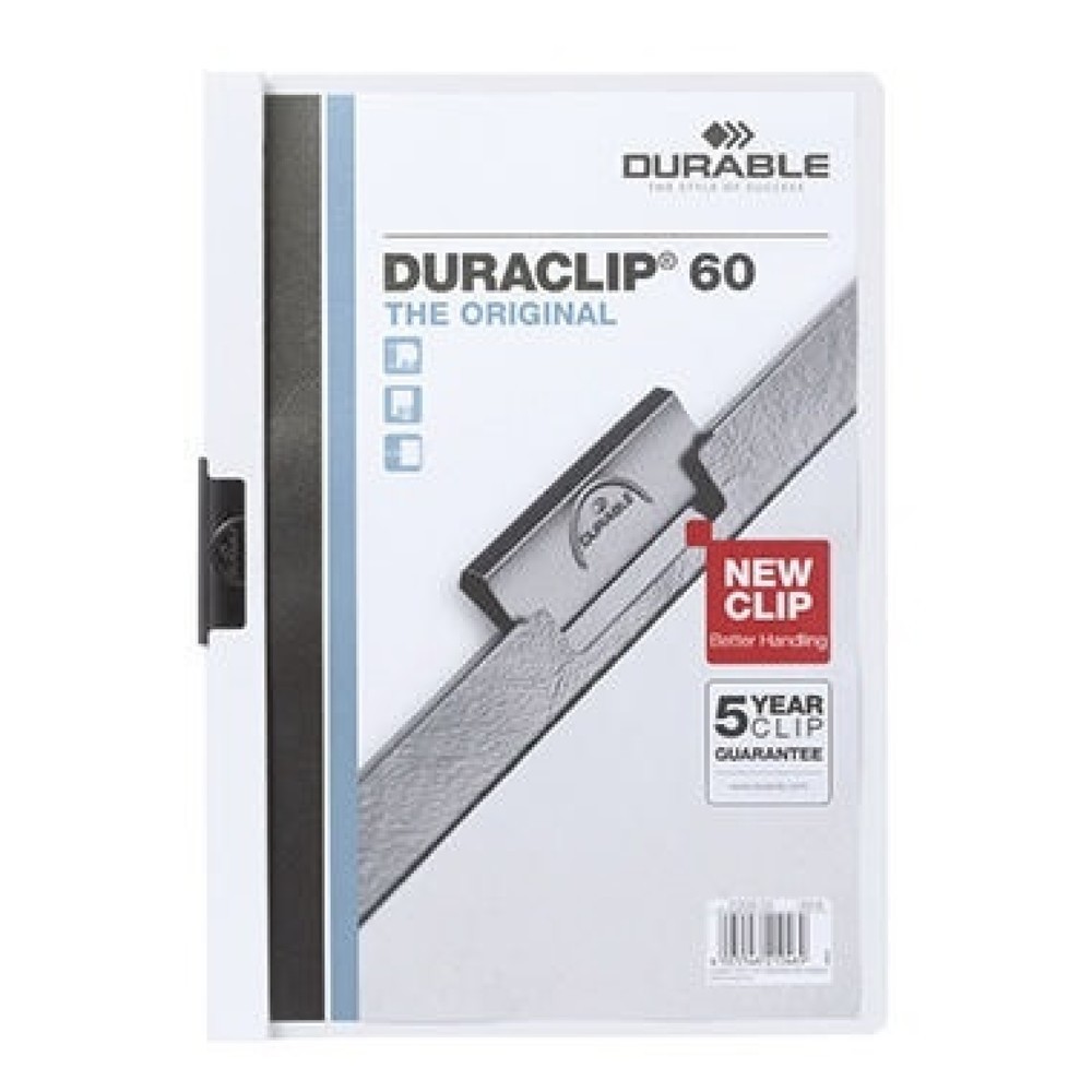 Produktabbildung: DURABLE Klemmmappe DURACLIP 60 220902 DIN A4 Hartfolie weiß