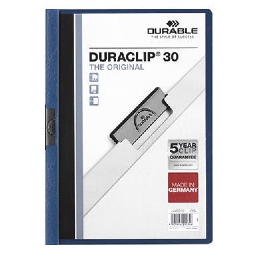 Produktabbildung Nr. 1: DURABLE Klemmmappe DURACLIP 30 220007 DIN A4 Polyethylen d.blau