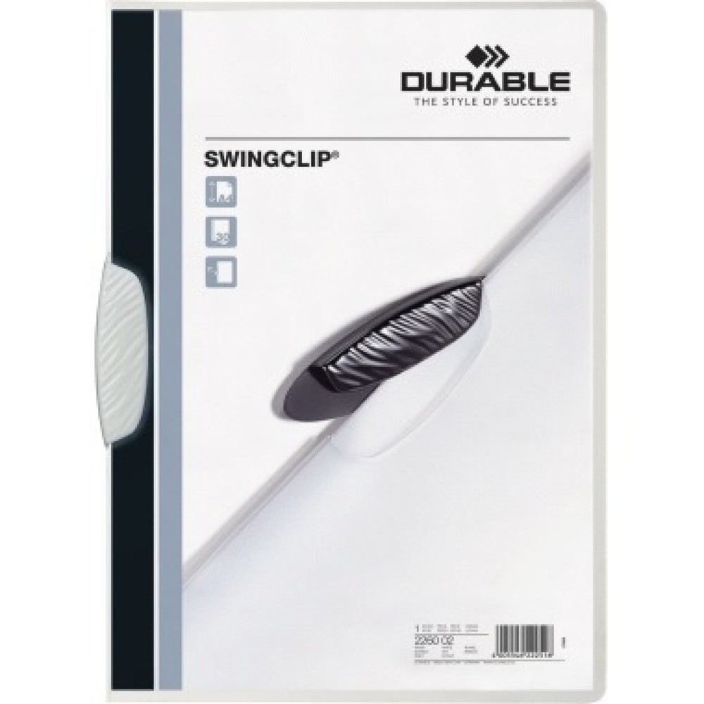 Produktabbildung: DURABLE Klemmmappe SWINGCLIP 226002 DIN A4 max. 30Bl. Klemme ws