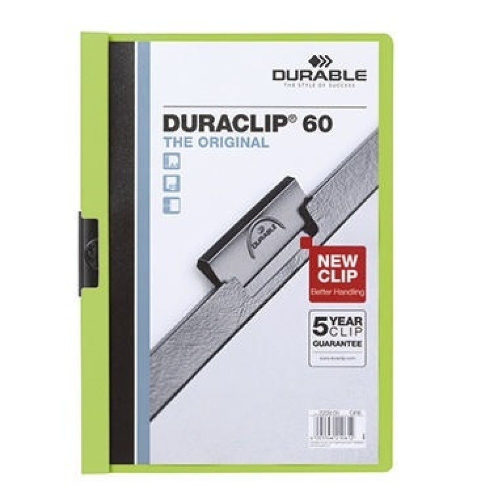 Produktabbildung: DURABLE Klemmmappe DURACLIP 60 220905 DIN A4 Hartfolie grün