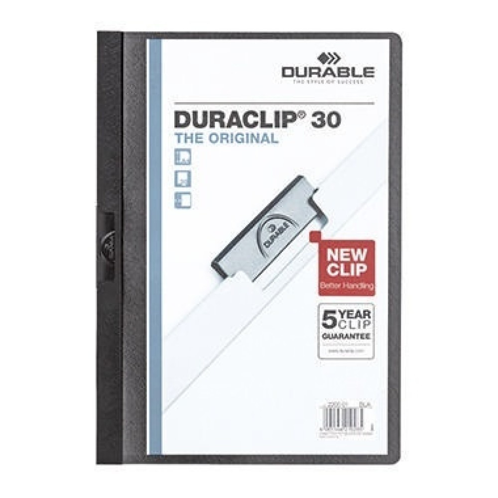 Produktabbildung Nr. 1: DURABLE Klemmmappe DURACLIP 30 220001 DIN A4 Polyethylen schwarz