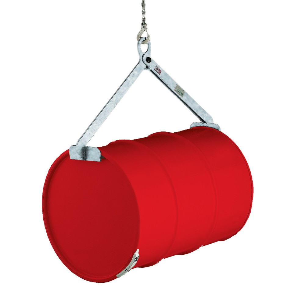Zdjęcie produktu: Kleszcze do leżących beczek, udźwig 500 kg, Ø beczki 650 do 950 mm, ocynkowanie ogniowe
