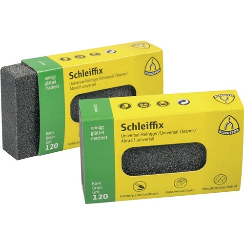 Produktabbildung: Handschleifblock Schleiffix L80xB50mm K.120 mittel vierseitig besch.KLINGSPOR