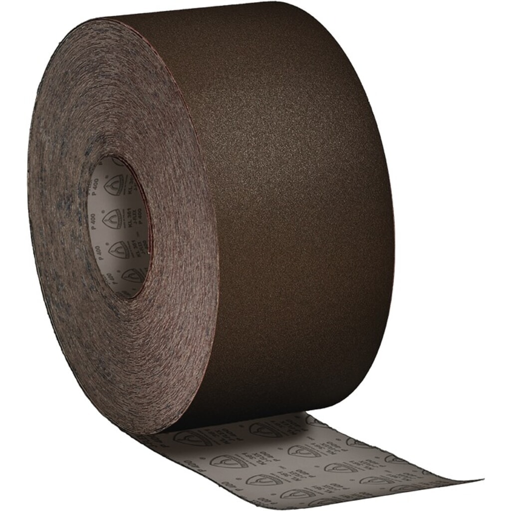 KLINGSPOR Schleifgeweberolle KL 361JF 40mm K.100 f.MET Korund Produktabbildung: KLINGSPOR Schleifgeweberolle KL 361JF 40mm K.100 f.MET Korund
