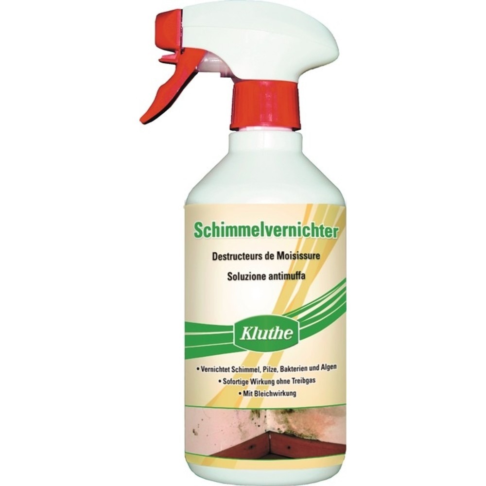 Produktabbildung: KLUTHE Schimmelvernichter, 500 ml, chlorhaltig, Sprühflasche