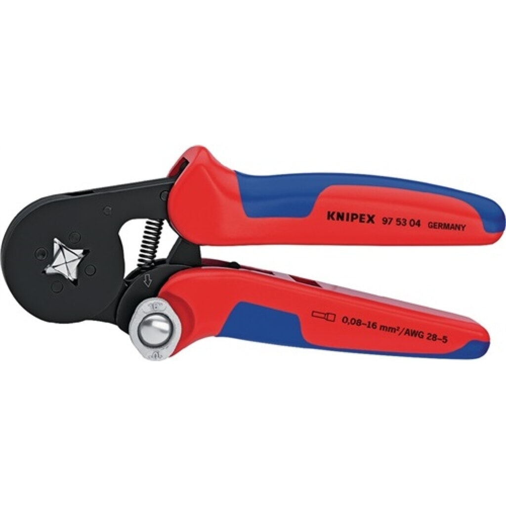 Aderendhülsenzange L.180mm 0,08-10,0+16,0 (AWG 28-5) mm² brün.2K-Hülle KNIPEX Produktabbildung: Aderendhülsenzange L.180mm 0,08-10,0+16,0 (AWG 28-5) mm² brün.2K-Hülle KNIPEX