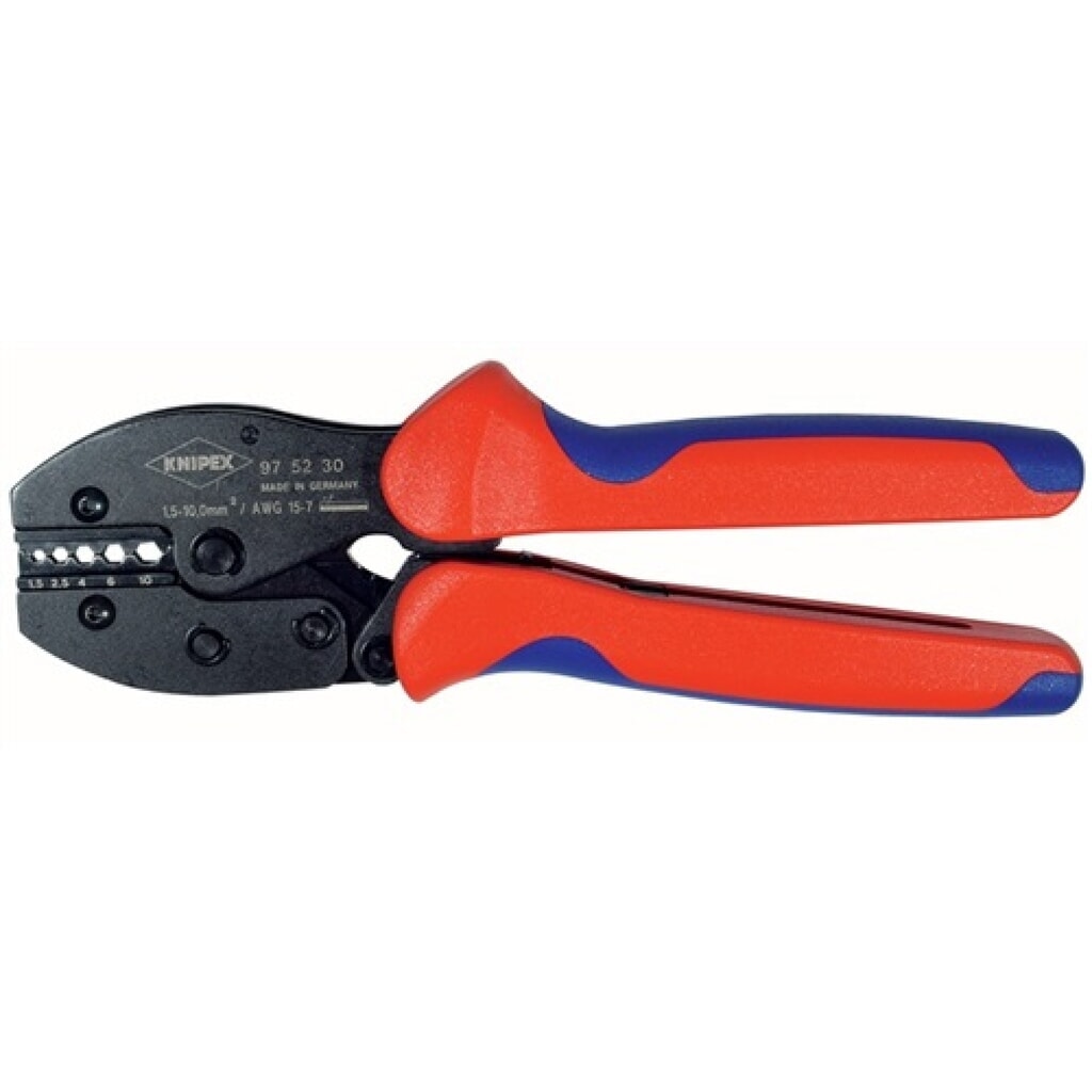 Produktabbildung: Crimpzange L.220mm 0,5-6mm f.Steckverbinder KNIPEX m.Mehrkomp.-Hüllen