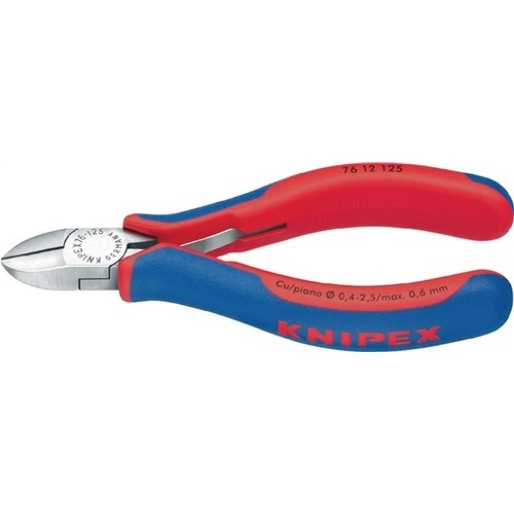 Produktabbildung: Elektromechanikseitenschneider DIN ISO5749 L125mm m.Facette u.Öffnungsf. Knipex