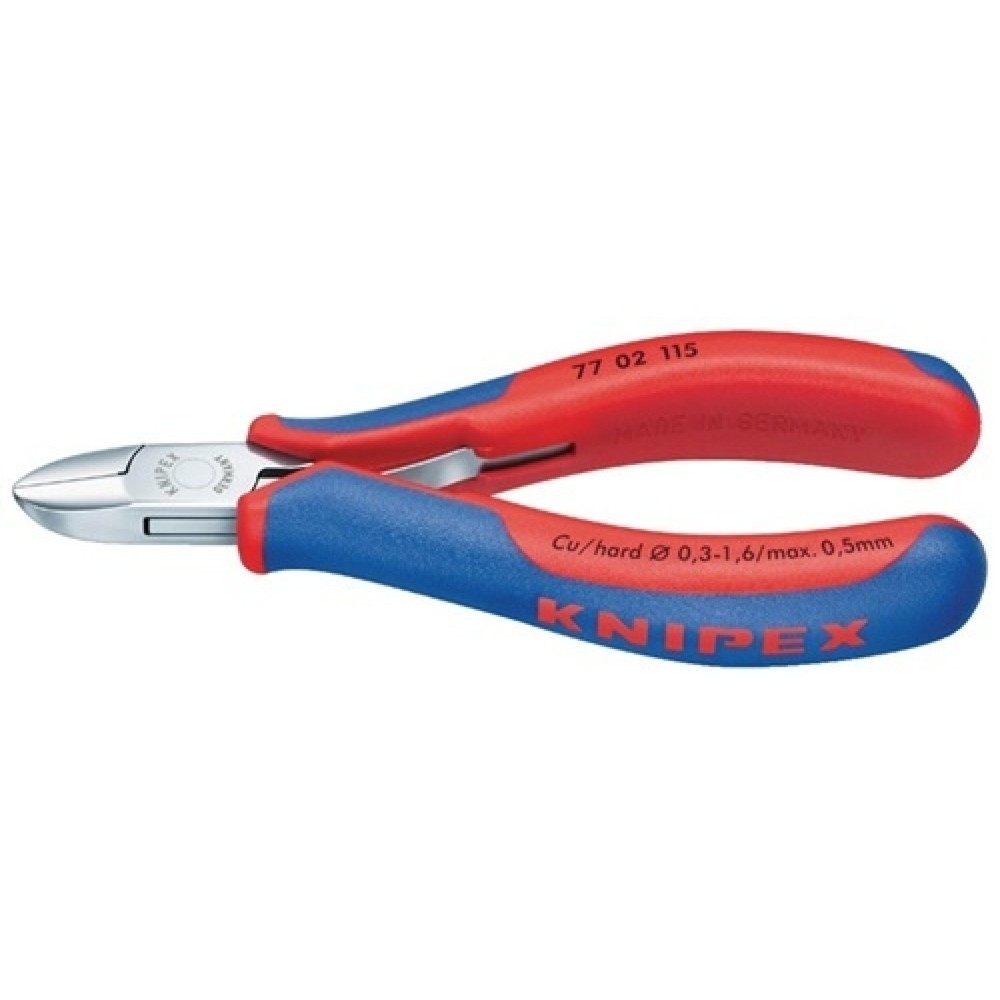Produktabbildung: Elektronik-Seitenschneider L.130mm poliert 2-K.-Griffe Knipex