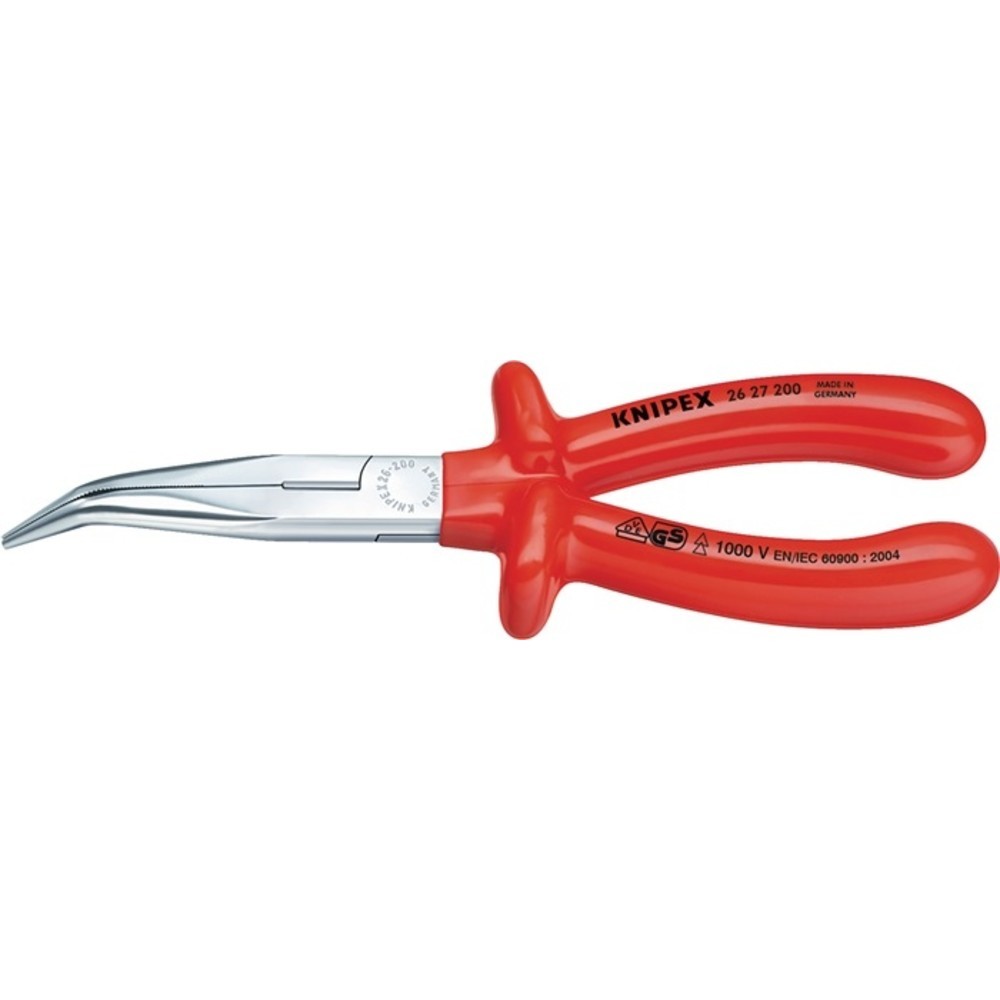 Produktabbildung Nr. 2: Knipex Flachrundzange L.200mm Form 2 40Grad gew.VDE tauchisol