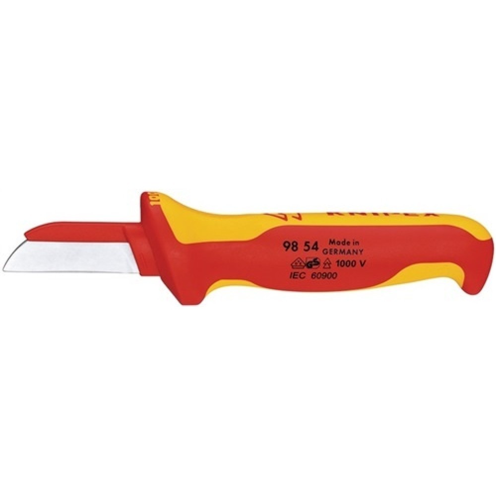 Produktabbildung: Kabelmesser L.190mm Klingen-L.50mm Klingenrücken m.Ku.-Überzug VDE 2K-Hülle