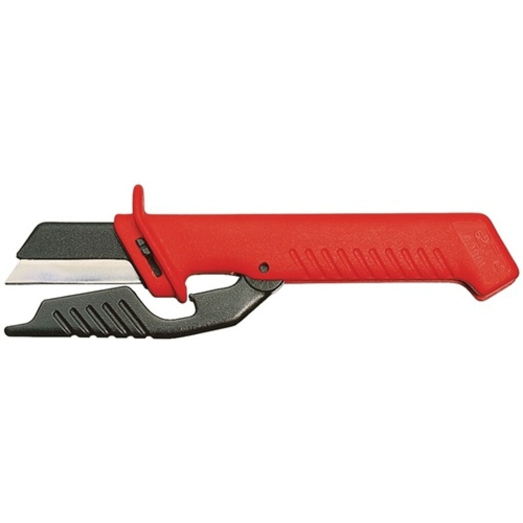 Kabelmesser L.185mm Klingen-L.50mm m.Schutzkappe VDE KNIPEX Produktabbildung: Kabelmesser L.185mm Klingen-L.50mm m.Schutzkappe VDE KNIPEX