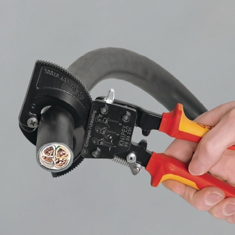 Produktabbildung Nr. 2: KNIPEX Kabelschneider Gesamt-L.280mm max.52 (380 mm²)mm Mehrkomp.-Hüllen VDE