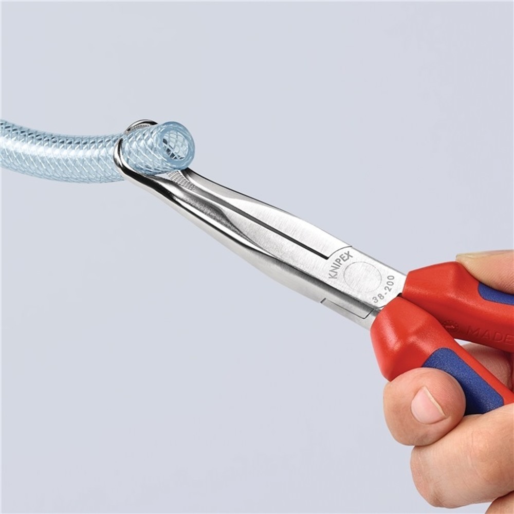 Produktabbildung Nr. 4: KNIPEX Mechanikerzange L.200mm Form 9 45Grad gew.Mehrkomp.-Hülle verchr