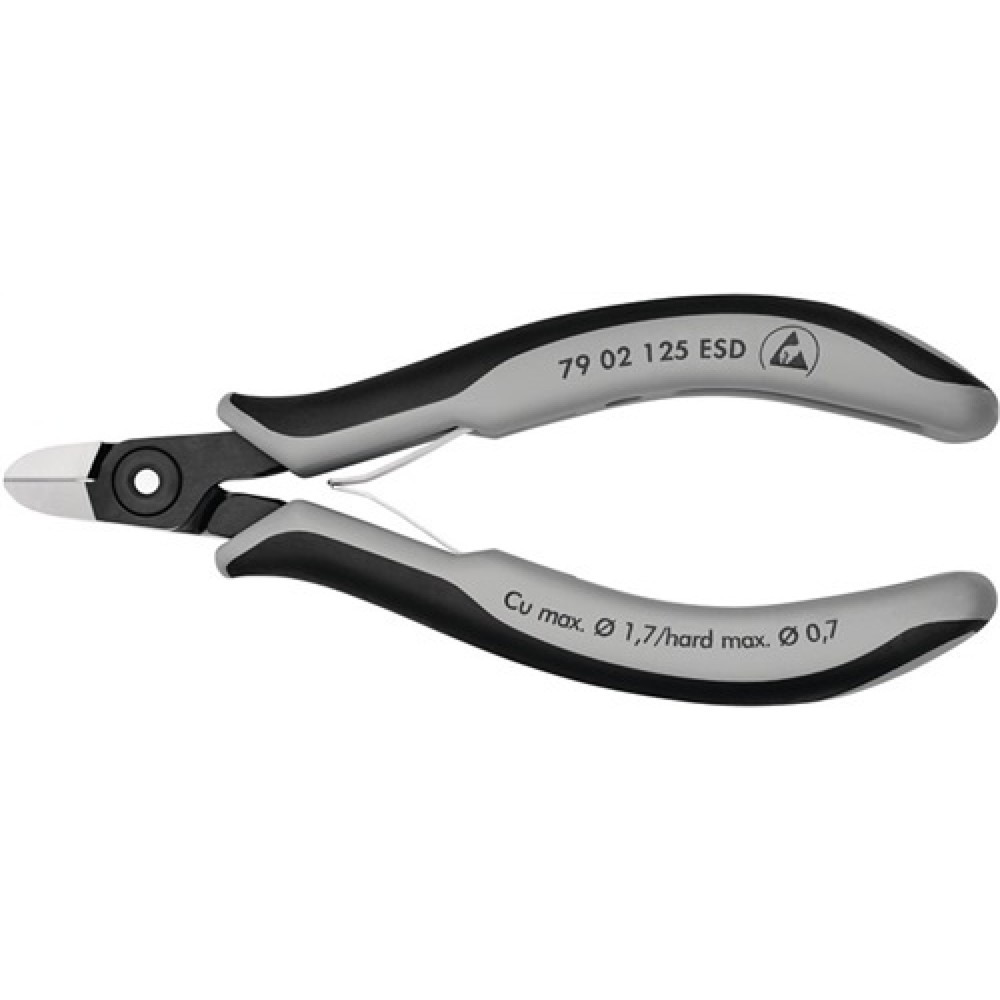 Produktabbildung Nr. 1: Elektron.Seitenschneider L.125mm ESD DIN ISO 9654 KNIPEX rd. o.Facette