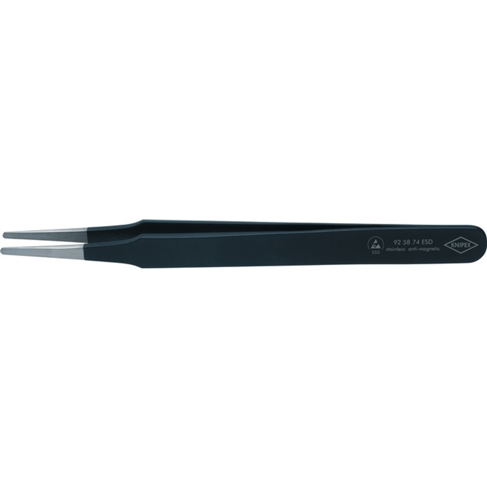 Produktabbildung Nr. 2: Knipex Präzisionspinzette Länge 120 mm gerade rund rostfrei, antimagn., elektr. ableitend Spitzenbreite 2 mm