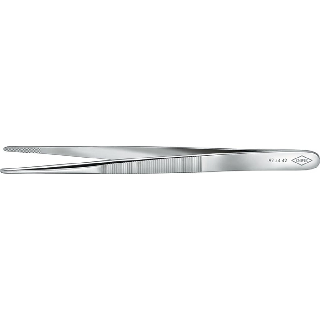 Produktabbildung: KNIPEX Präzisionspinzette L.120mm ger.Spitzenbreite 3mm verchr