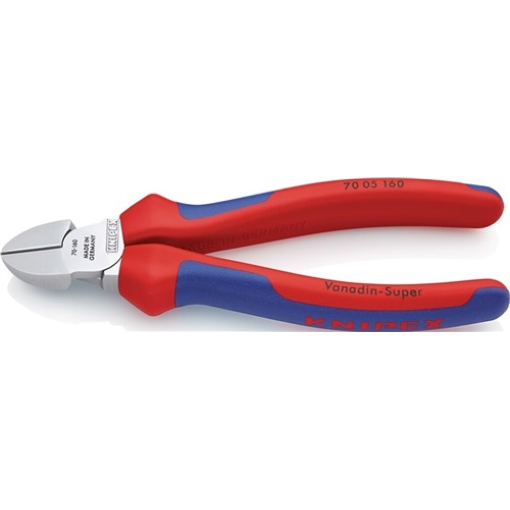 Seitenschneider L.125mm Kopf verchr.2K-Hülle KNIPEX Produktabbildung: Seitenschneider L.125mm Kopf verchr.2K-Hülle KNIPEX