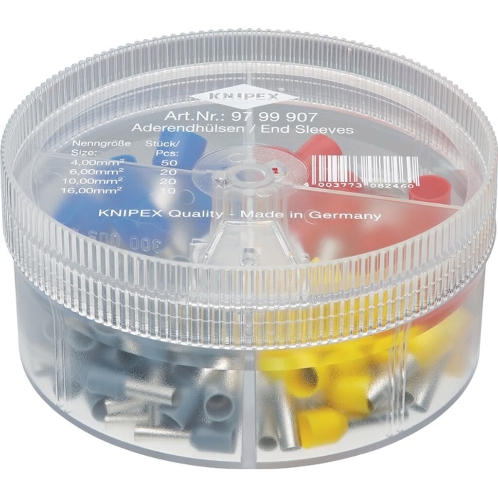 Knipex Sortimentsbox, 100-teilig 4,0 - 16,00 mm² Produktabbildung: Knipex Sortimentsbox, 100-teilig 4,0 - 16,00 mm²