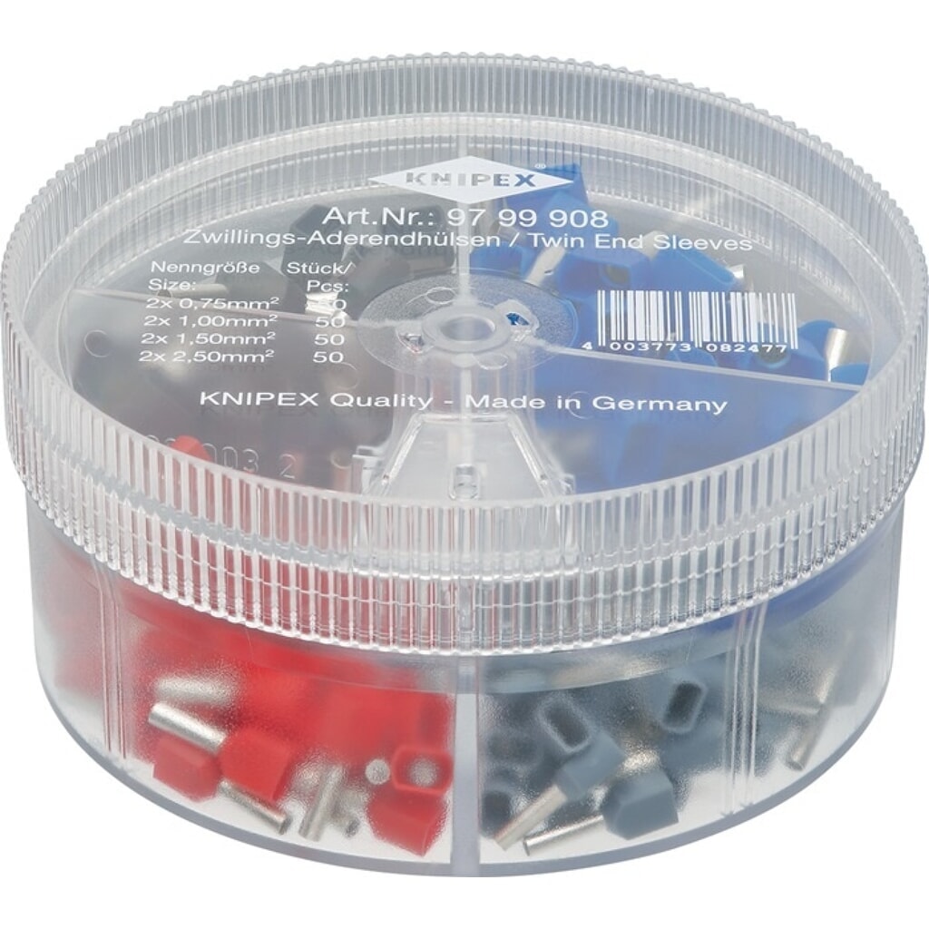 Produktabbildung: Knipex Sortimentsbox, 200-teilig 2 x 0,75 - 2 x 2,5 mm²