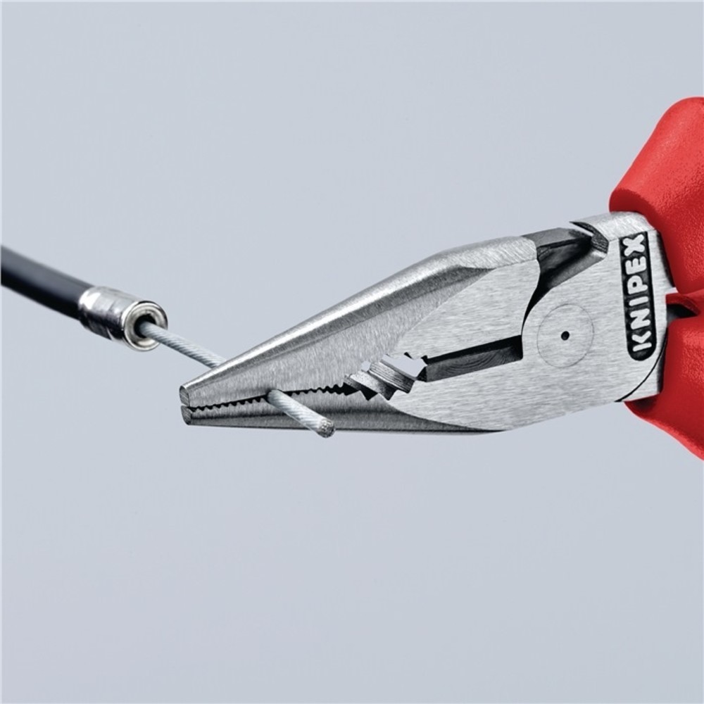 Produktabbildung Nr. 2: KNIPEX Spitzkombizange L.145mm pol.Mehrkomp.-Hülle schwarz atram
