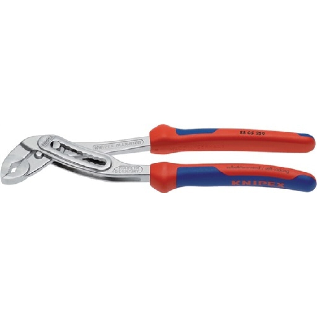 Produktabbildung: Wasserpumpenzange Allig. L.180mm gezahnt Spann-W.36mm KNIPEX Chrom