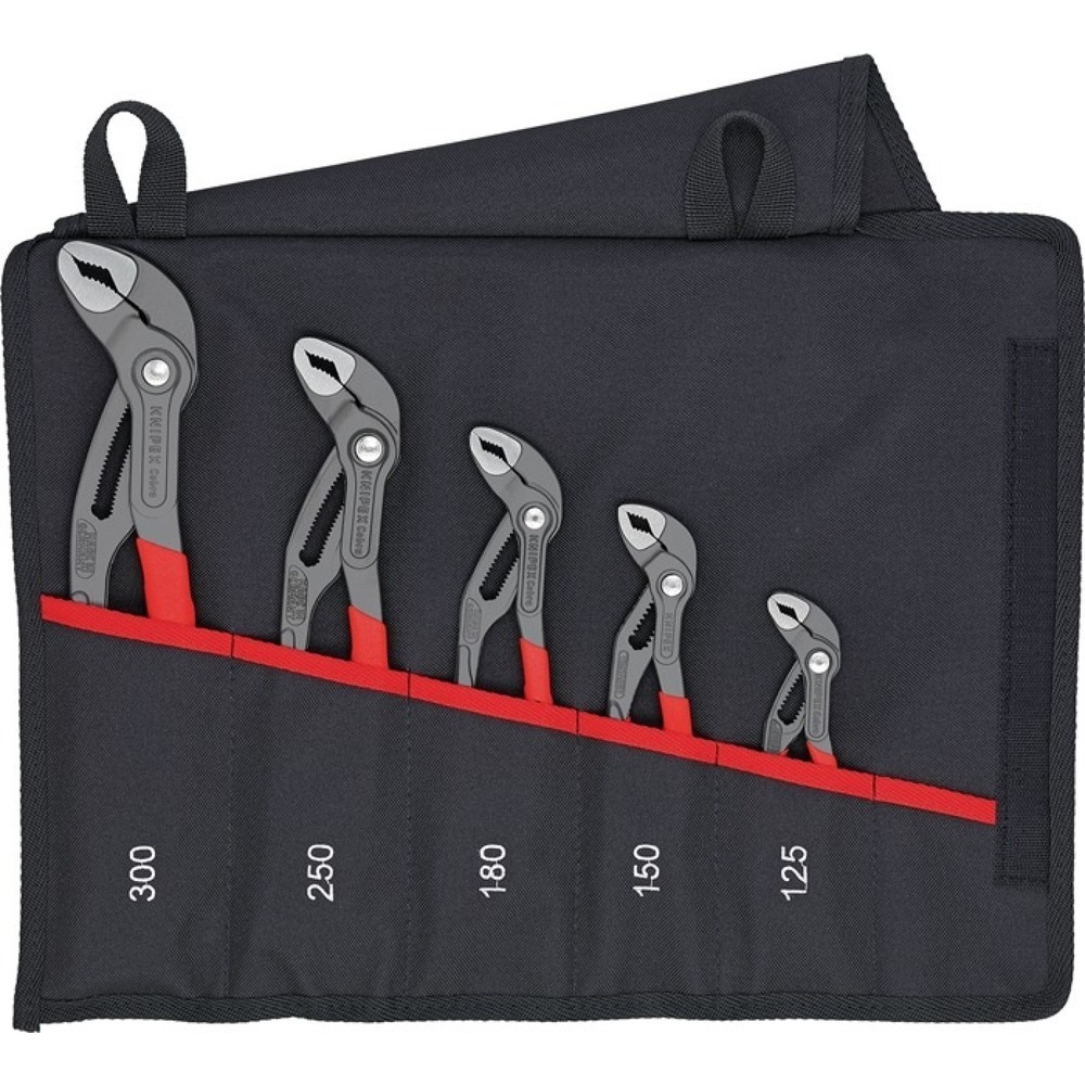 Produktabbildung Nr. 1: Knipex Zangensatz Cobra®-Set, Inhalt 5-teilig, grau atramentiert
