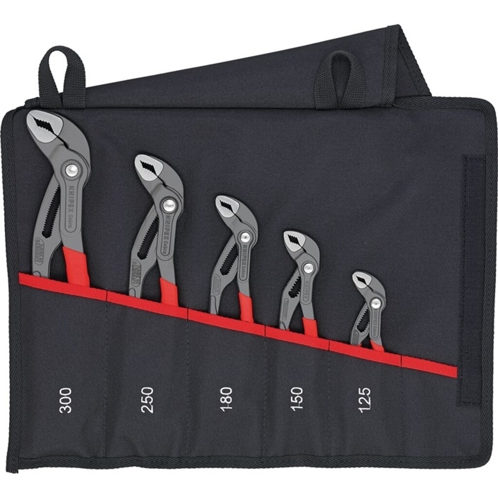 Produktabbildung: Knipex Zangensatz Cobra®-Set, Inhalt 5-teilig, grau atramentiert