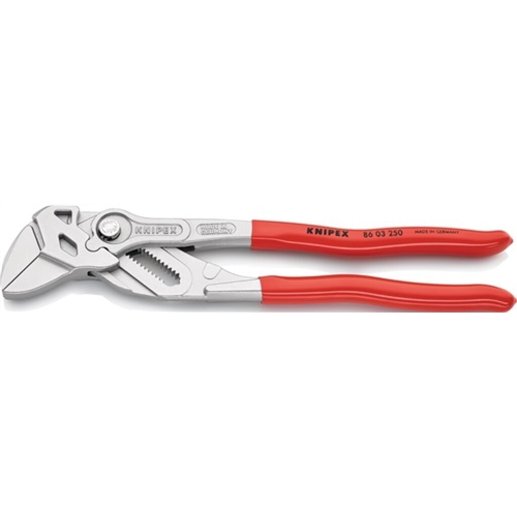 Zangenschlüssel DIN ISO 5743 L.300mm Spann-W.60mm verchr.Ku.-Überzug KNIPEX Produktabbildung: Zangenschlüssel DIN ISO 5743 L.300mm Spann-W.60mm verchr.Ku.-Überzug KNIPEX