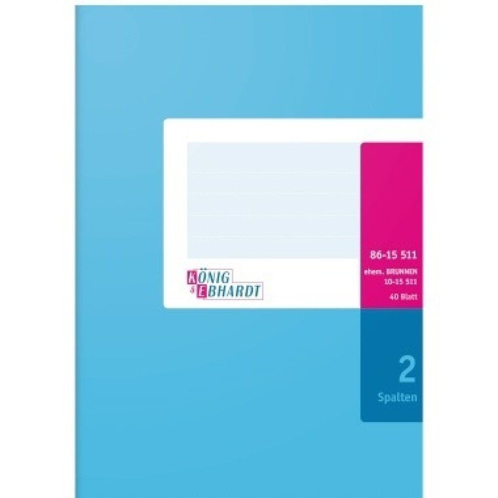 Produktabbildung: König & Ebhardt Geschäftsbuch 8615511 A5 40Blatt 2Spalten