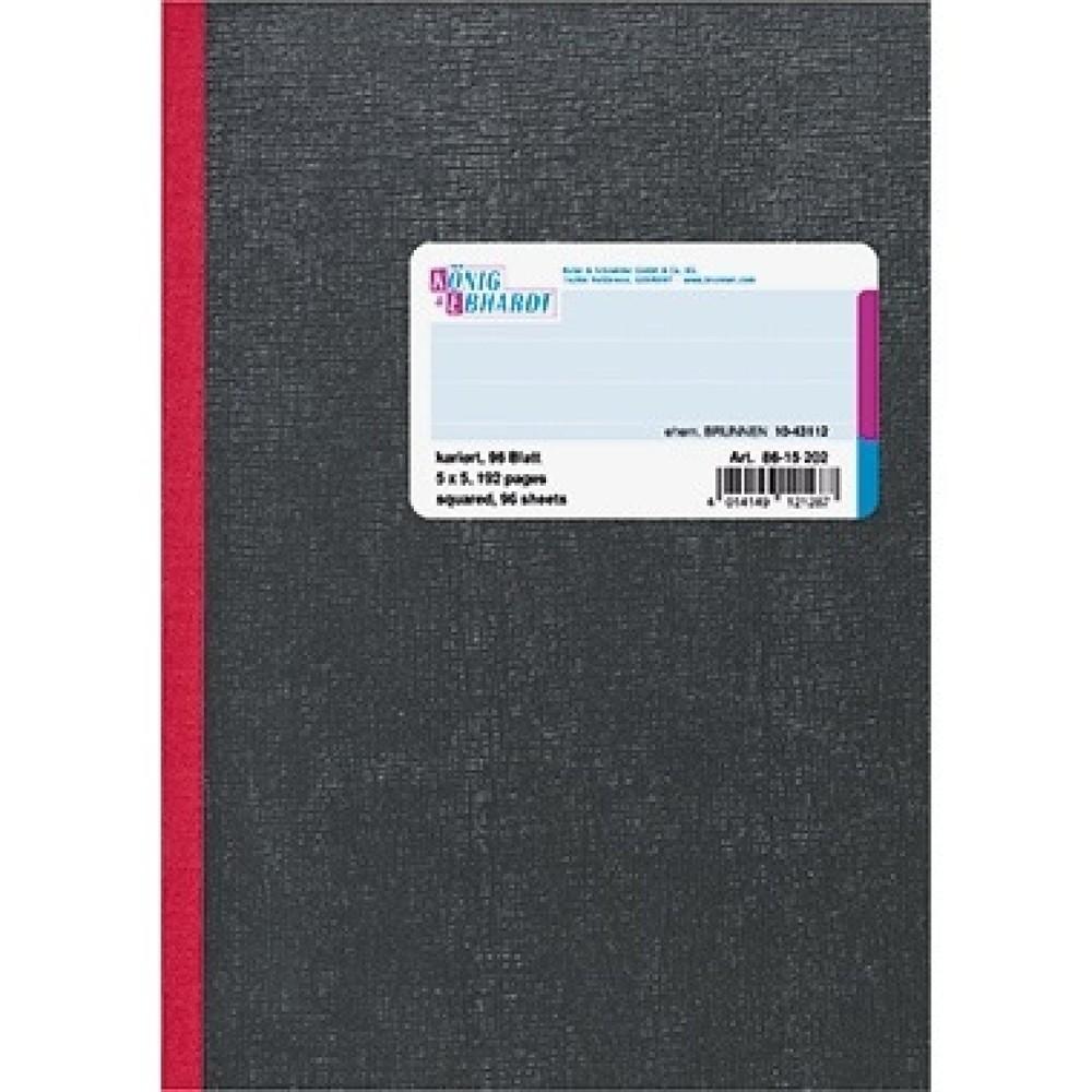 Produktabbildung: König & Ebhardt Kladde 8615202 DIN A5 kariert 96Blatt