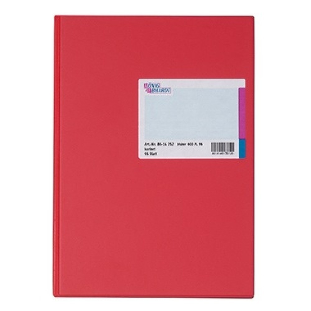 Produktabbildung: König & Ebhardt Kladde 8614252 DIN A4 kariert 96Blatt rot