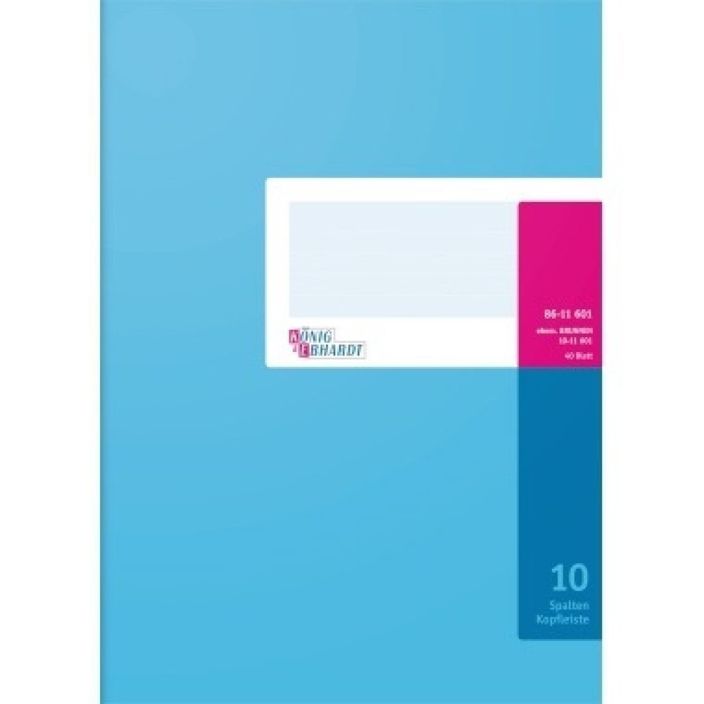 Produktabbildung: K+E Spaltenbuch A4 10 Spalten 40 Bl