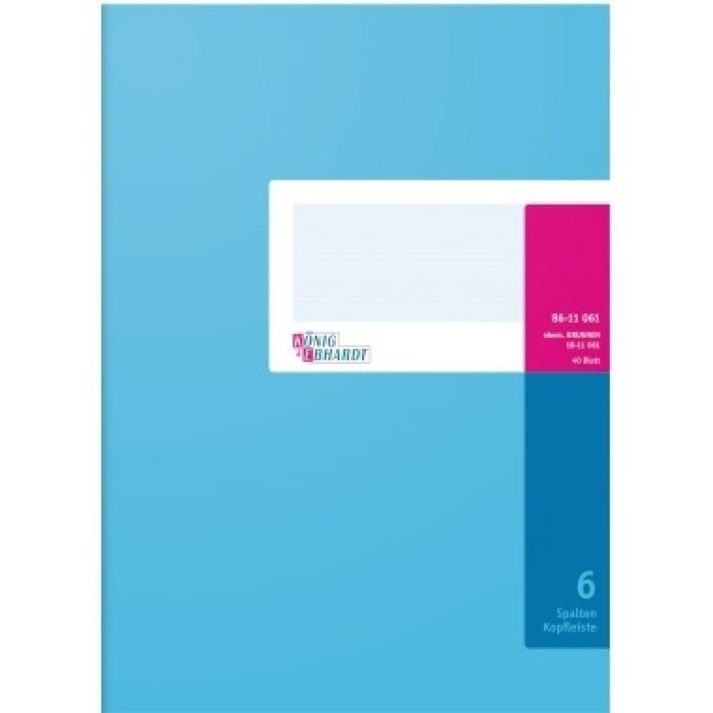 Produktabbildung: K+E Spaltenbuch A4 6 Spalten 40 Bl 8611061