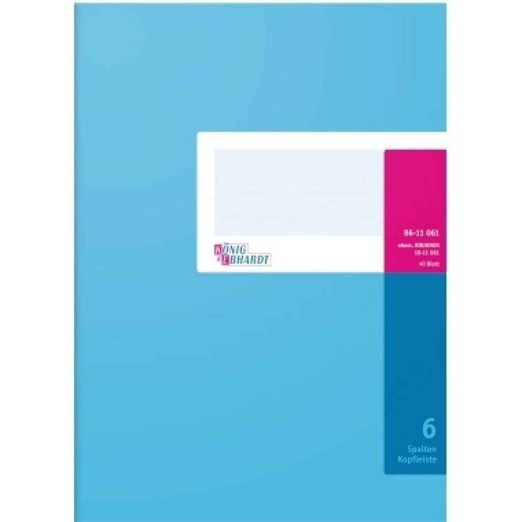 Produktabbildung: K+E Spaltenbuch A4 6 Spalten 40 Bl 8611061