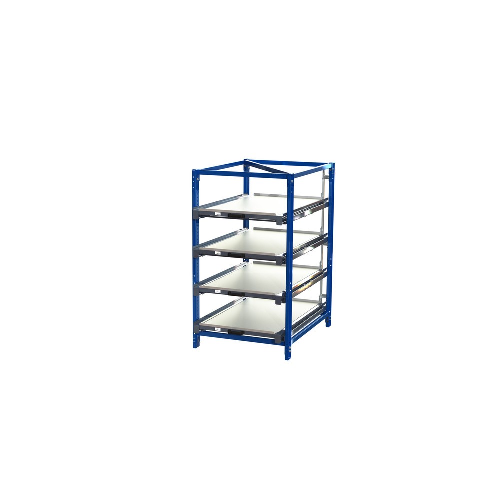 Produktabbildung Nr. 1: Kompakt-Auszugsregal mit 4 Schubfächern, Fachlast 150 kg, Höhe 1.560 mm