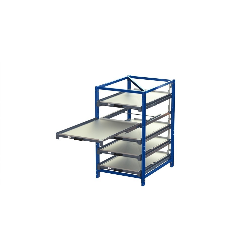 Produktabbildung Nr. 2: Kompakt-Auszugsregal mit 5 Schubfächern, Fachlast 150 kg, Höhe 1.560 mm
