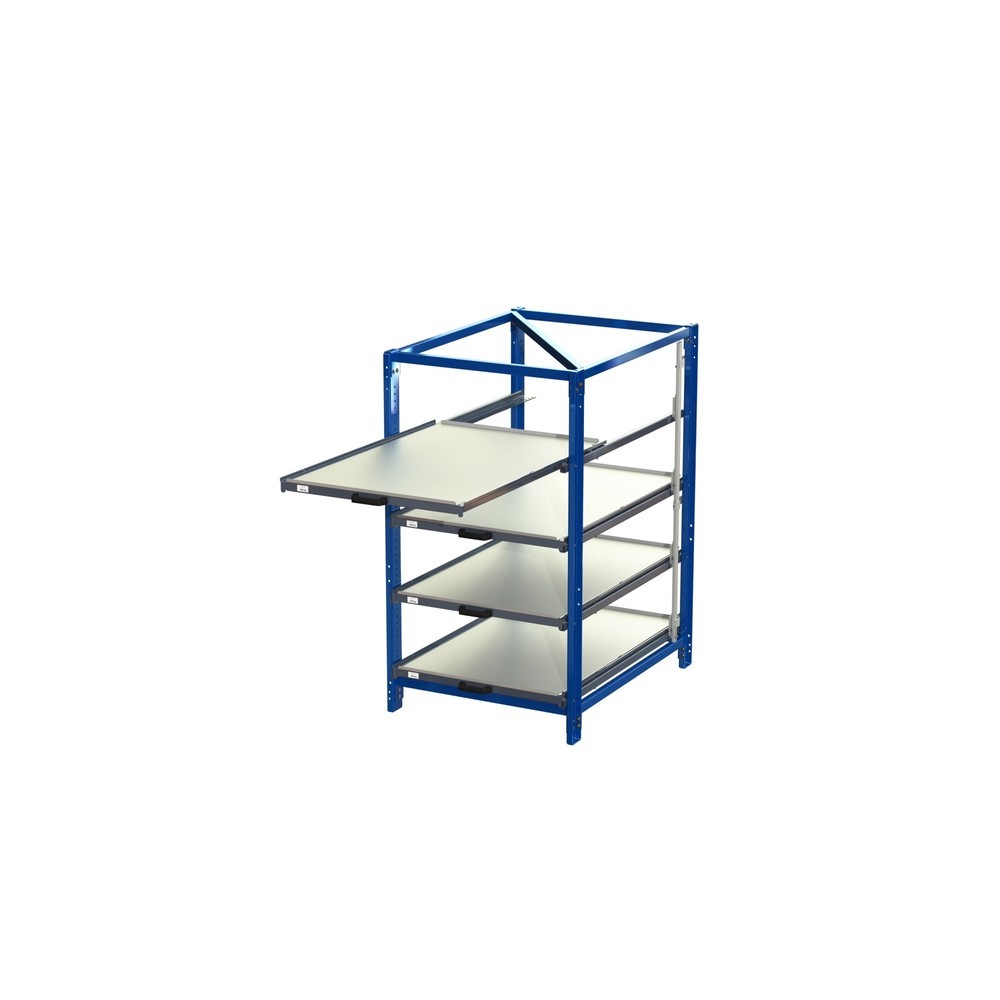 Produktabbildung Nr. 1: Kompakt-Auszugsregal mit 4 Schubfächern, Fachlast 150 kg, Höhe 1.700 mm