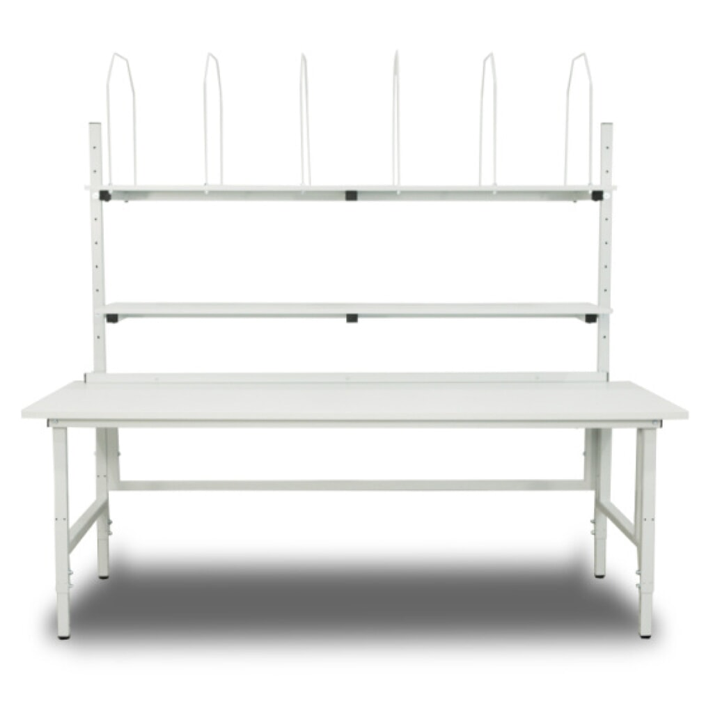DAHMEN Manuell höhenverstellbarer Packtisch Classic, einseitig, Komplett-Set, HxBxT 700-950 x 1.600 x 900 mm Produktabbildung: DAHMEN Manuell höhenverstellbarer Packtisch Classic, einseitig, Komplett-Set, HxBxT 700-950 x 1.600 x 900 mm