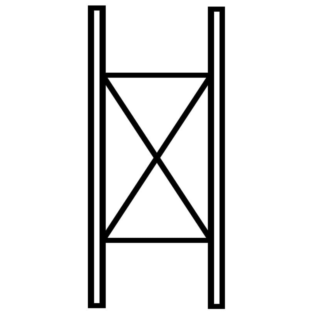 Produktabbildung Nr. 2: Komplettpaket Kragarmregal, leichte Ausführung, doppelseitig, Tragkraft pro Arm 300 kg, HxBxT 2.432 x 3.000 x 1.180 mm, 4 Ständer