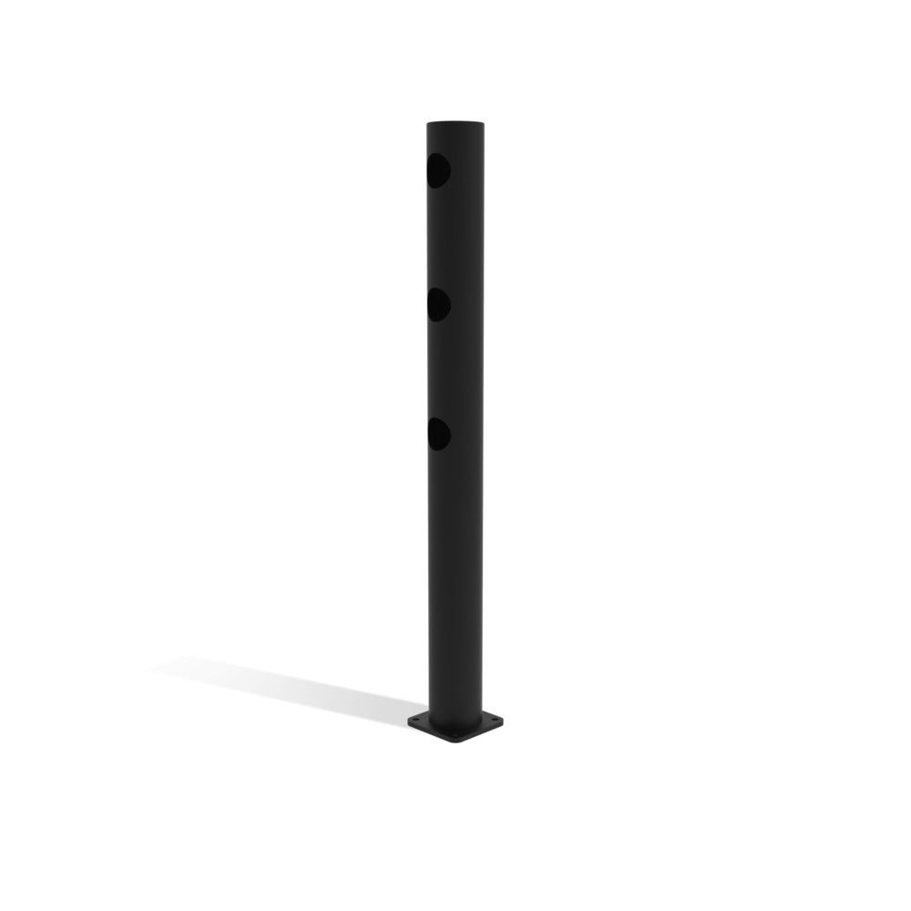 Číslo obrázka výrobku 4: Koncový stĺpik s výkyvnými dverami dancop pre bezpečnostné zábradlie „Delta“, Ø 110 mm, výška 1200 mm, 90°, ľavý