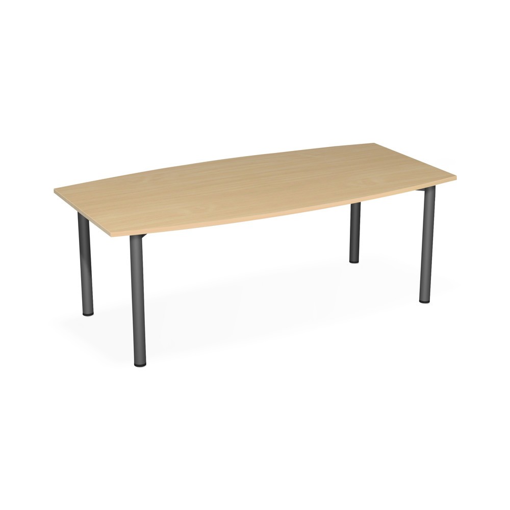 Obrázok výrobku: Konferenčný stôl v tvare suda, š x H 2 000 x 800/1200 mm, buk/antracit